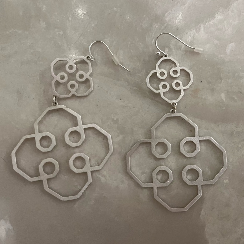 Silver Dangle Drop Earrings